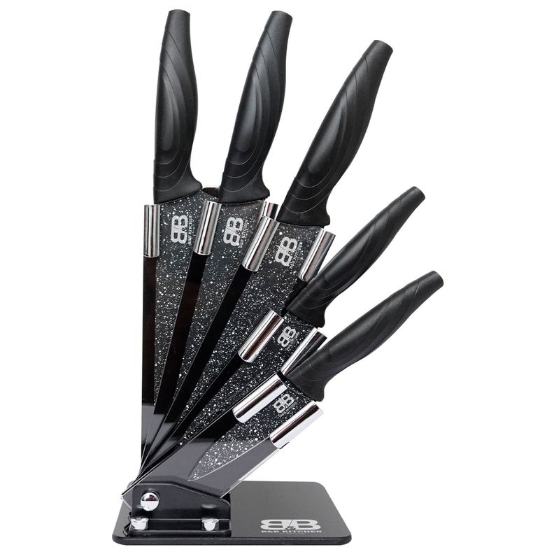 Set de cuchillos 6 piezass incluye soporte -0