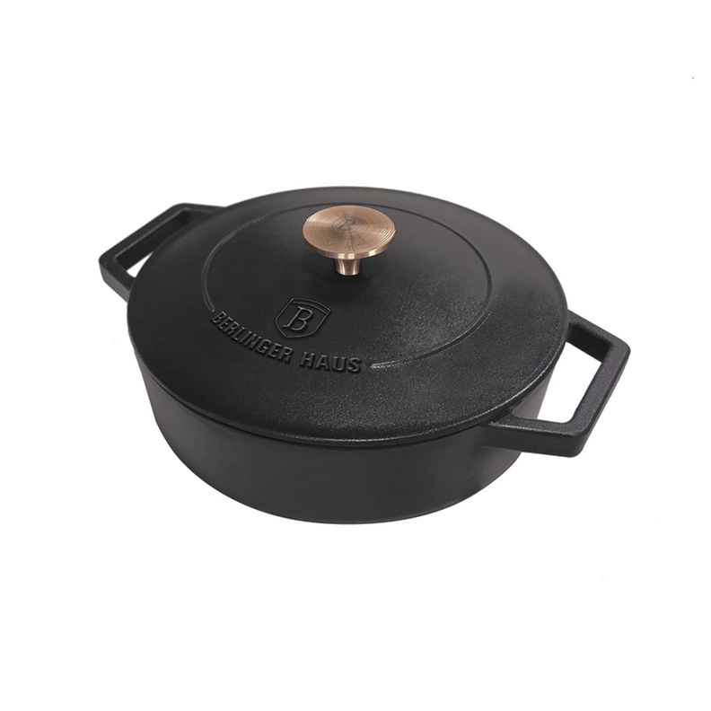 Cacerola de hierro fundido Ø 26 cm, Berlinger Haus, línea strong mold collection, color negro mate-2