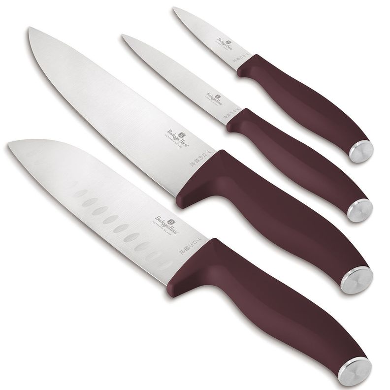 SET DE CUCHILLOS 4 PZS ACERO INOXIDABLE