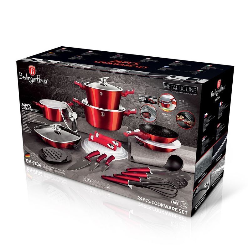 Set de bateria de cocina 24 piezas premium full induccion-2