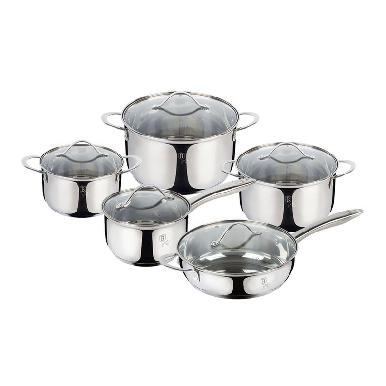 BATERIA DE COCINA FULL INDUCCION 10 PCS ACERO INOXIDABLE-0