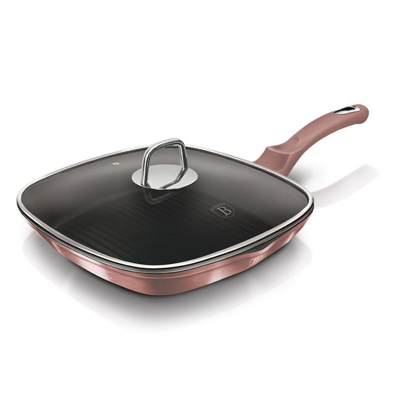 SARTEN GRILL CON TAPA  CM I-ROSE COLLECTION ANTIHADHERENTE 2,1 LTS-0