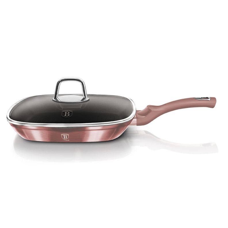 SARTEN GRILL CON TAPA  CM I-ROSE COLLECTION ANTIHADHERENTE 2,1 LTS-1