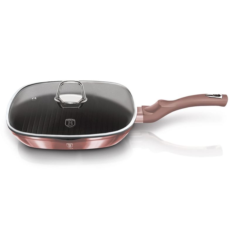 SARTEN GRILL CON TAPA  CM I-ROSE COLLECTION ANTIHADHERENTE 2,1 LTS-3