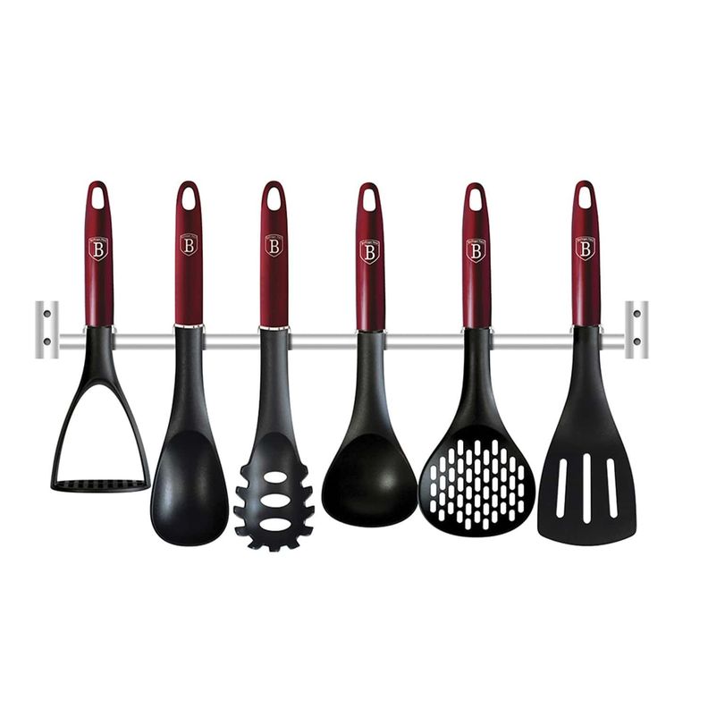 SET DE UTENSILIOS 7 PZS METALLIC LINE BURGUBDY EDITION-1