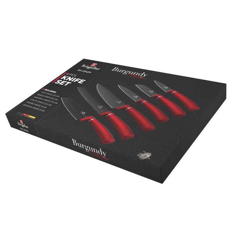 SET DE CUCHILLOS 7 PZS METALLIC LINE ROYAL PURPLE EDITION ACERO INOXIDABLE -1