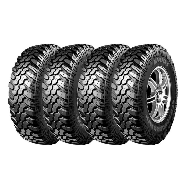 Set 4 Neumaticos 35X12.50R17 121Q M105 Wanli 10PR M/T TL BLK CHN