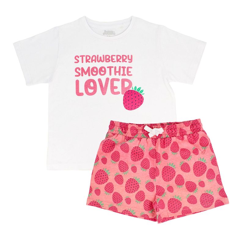 Pijama Niña Bubblegummers Shake Rosado-0