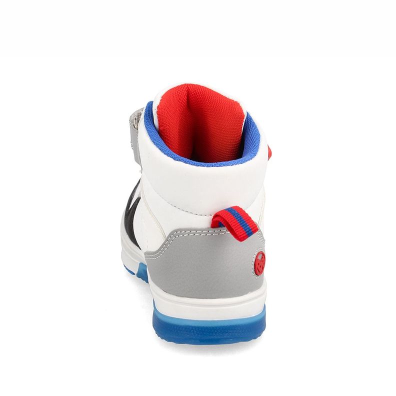 Zapatilla Niño Bubblegummers Luces Neon Blanco-Gris-2