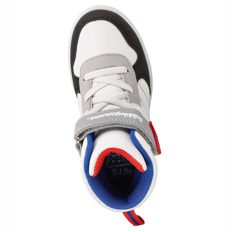 Zapatilla Niño Bubblegummers Luces Neon Blanco-Gris-5
