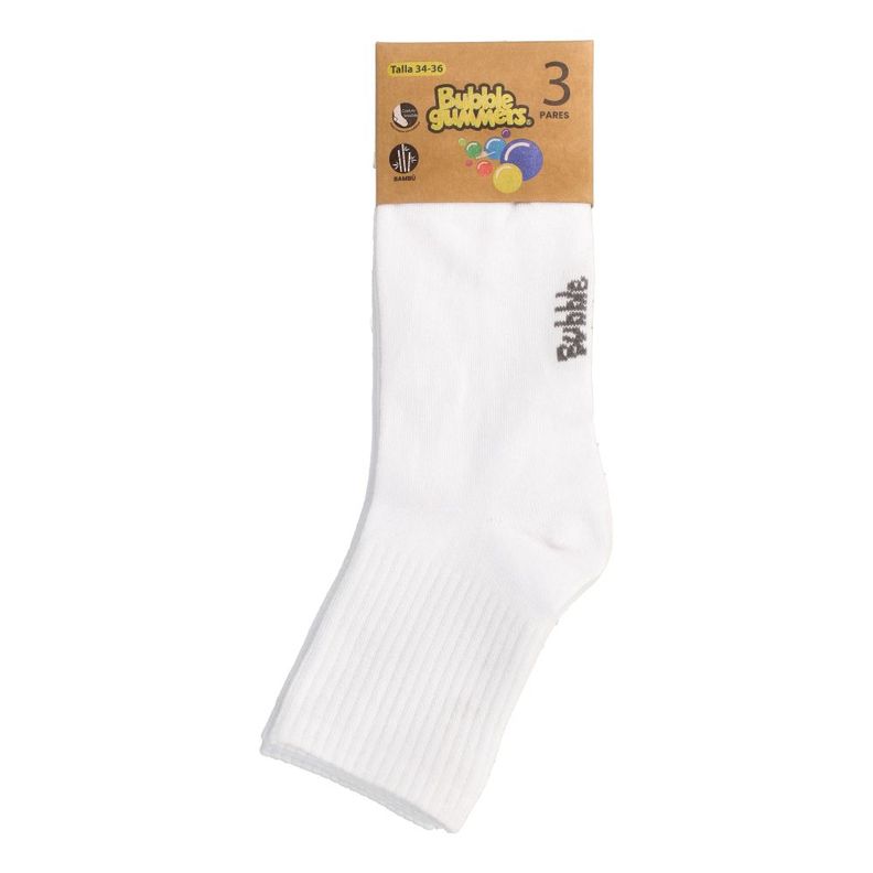 Calcetines Escolares Unisex Bubblegummers Artel Blanco-0