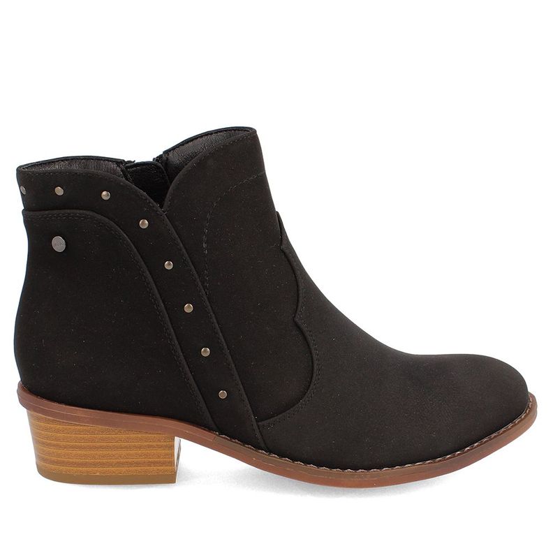 BOTÍN TEXANO MUJER BATA REAL NEGRO