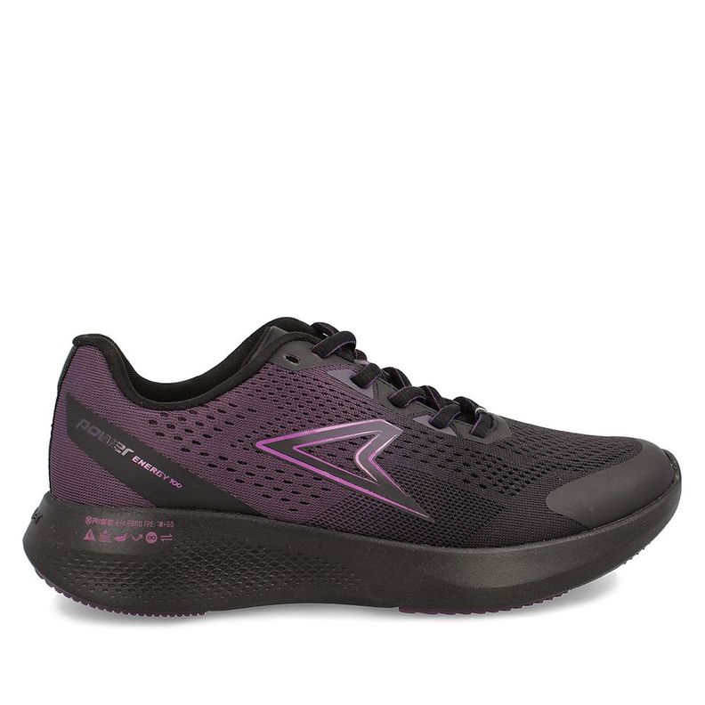 Zapatilla Mujer Power Xorise+100 Rn Eros2 Negro-Morado Oscuro-4