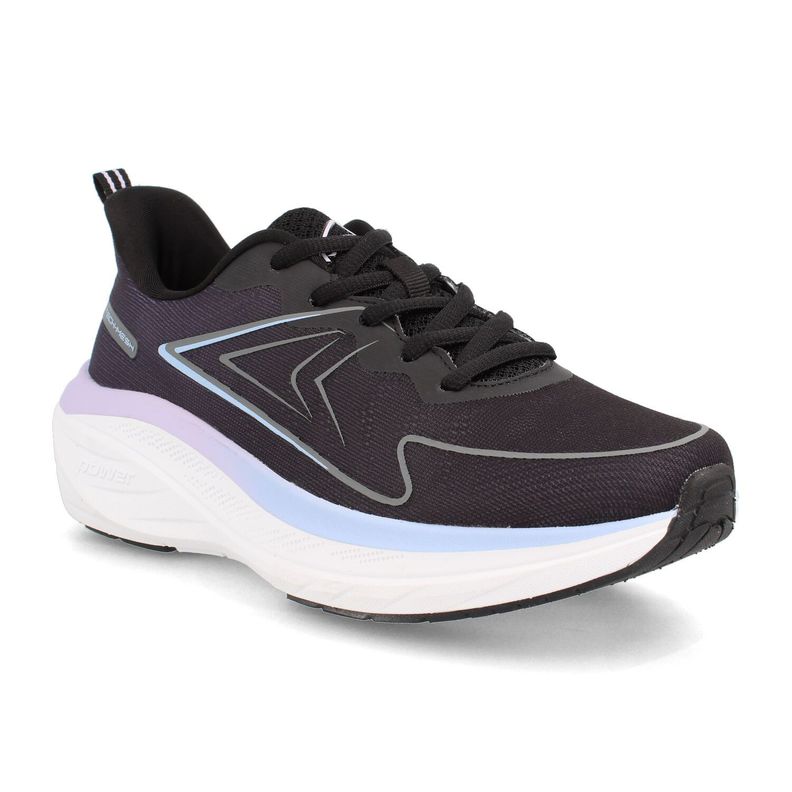 Zapatilla Mujer Power Libra Osaka Negro-Morado-1