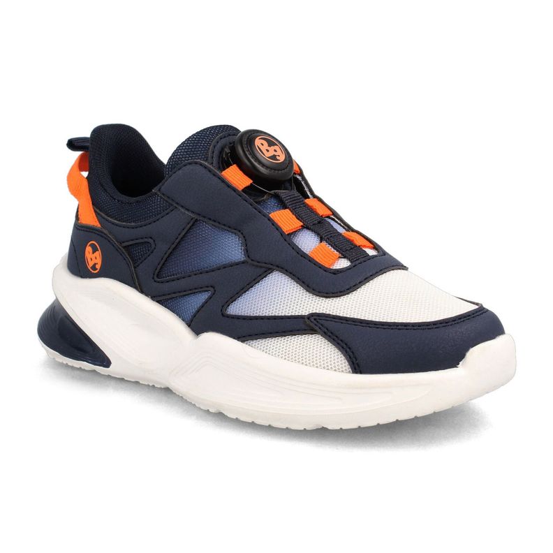 Zapatilla Niño Bubblegummers Dynamic Azul-Naranjo-1