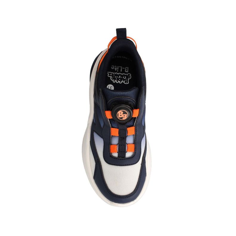 Zapatilla Niño Bubblegummers Dynamic Azul-Naranjo-3