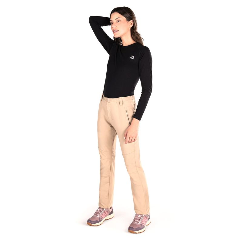 Pantalon Mujer Weinbrenner Comfort Beige-3