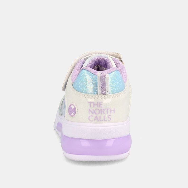 Zapatilla Niña Bubblegummers Luces Frozen Disney Blanco-Aqua-2