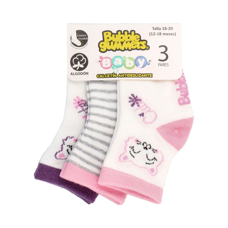 Calcetín Niña Bubblegummers Cute Lila-0
