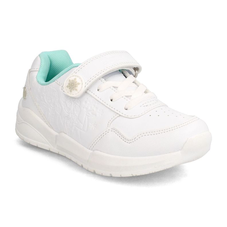Zapatilla Escolar Niña Bubblegummers Frozen Blanco-Aqua-1
