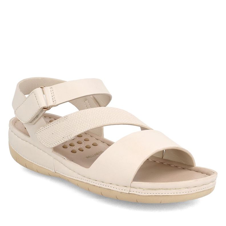 Sandalia Mujer Bata Cuyler Beige Broche-0