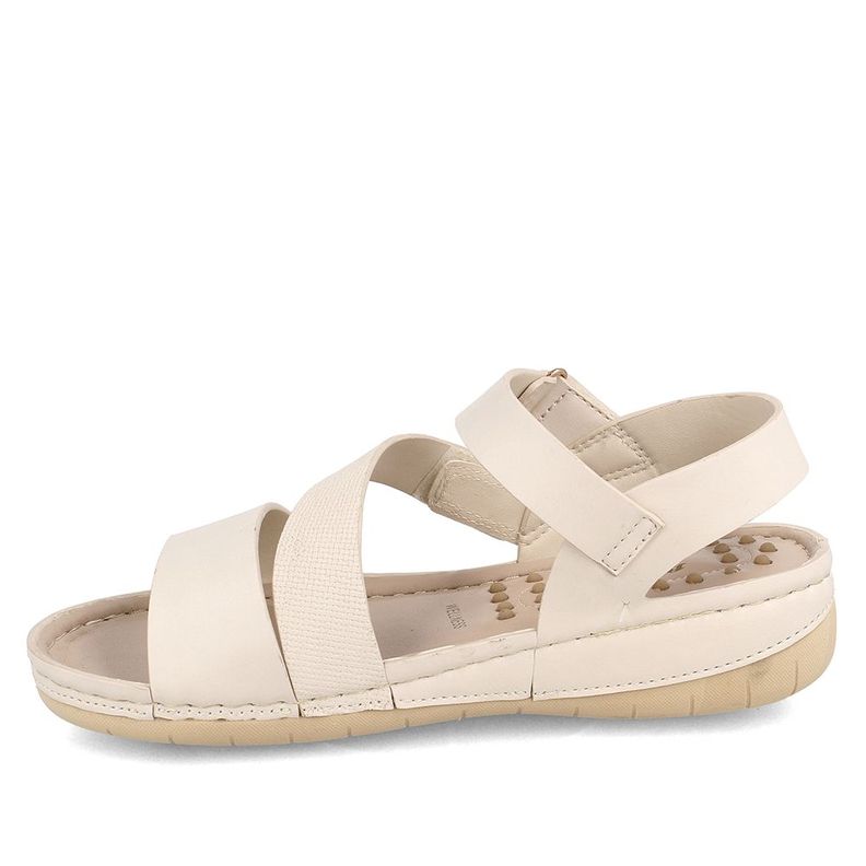 Sandalia Mujer Bata Cuyler Beige Broche-1
