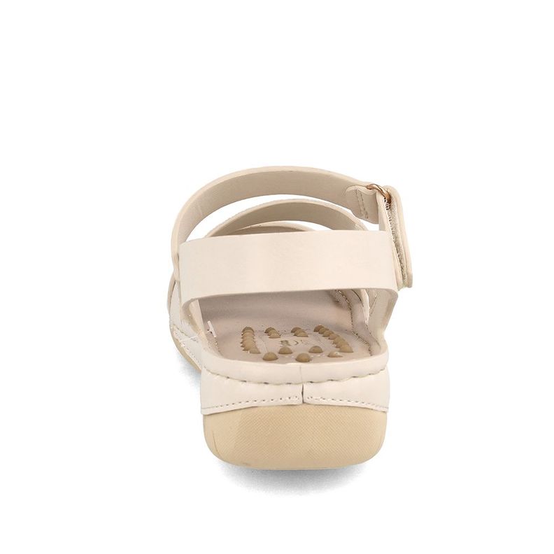 Sandalia Mujer Bata Cuyler Beige Broche-2