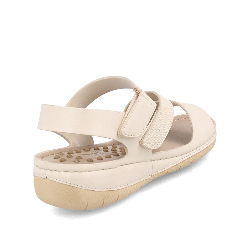 Sandalia Mujer Bata Cuyler Beige Broche-3