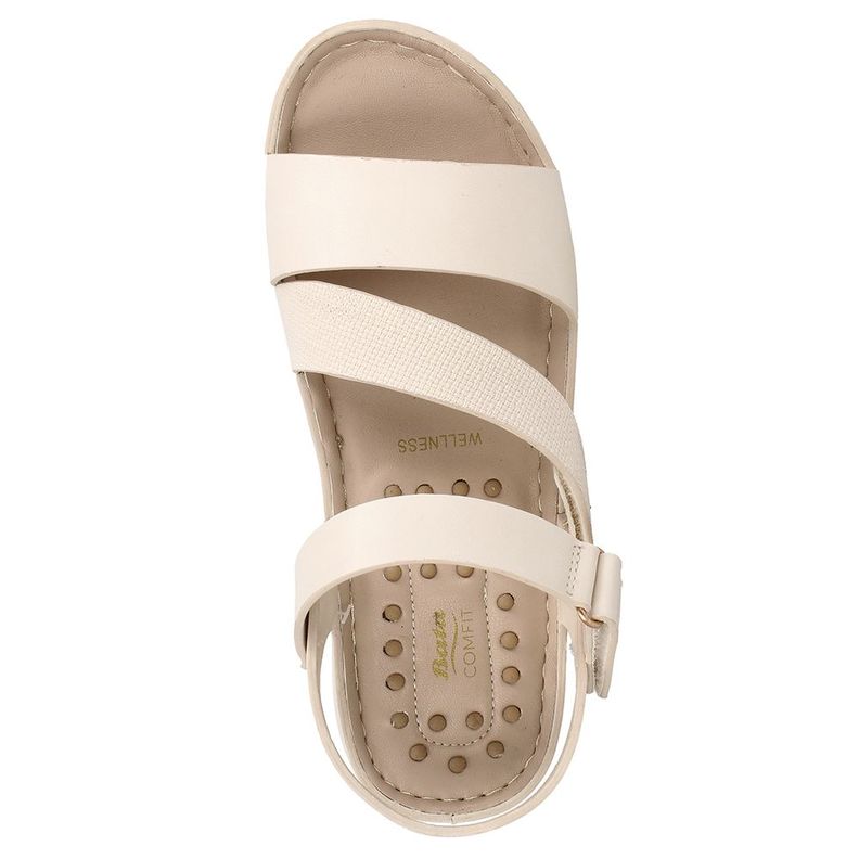 Sandalia Mujer Bata Cuyler Beige Broche-5