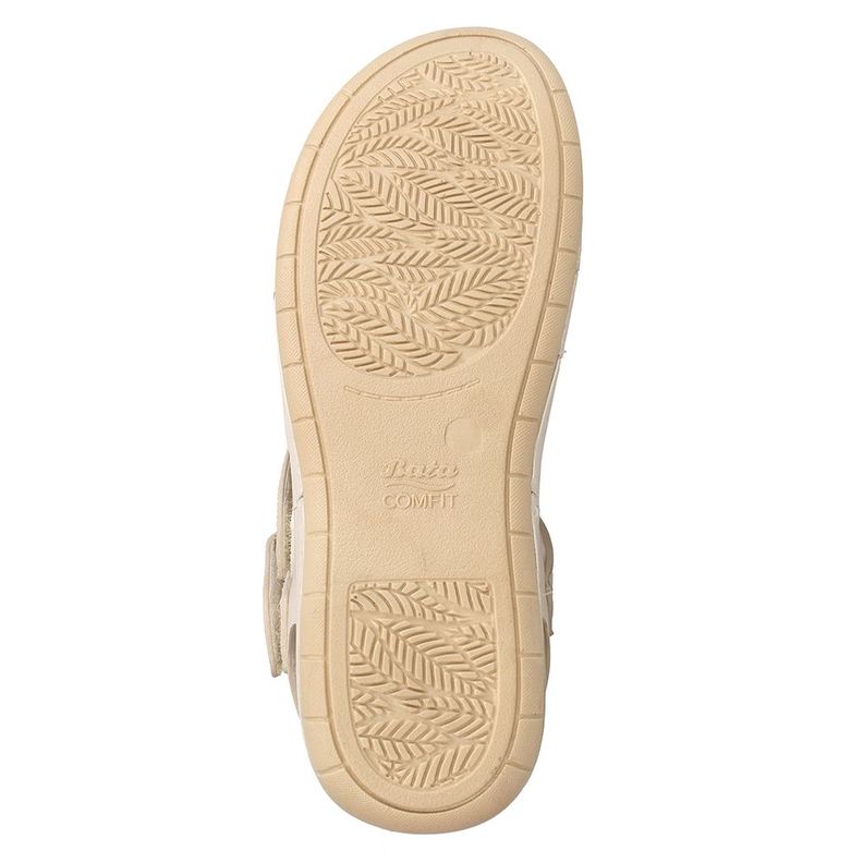 Sandalia Mujer Bata Cuyler Beige Broche-6