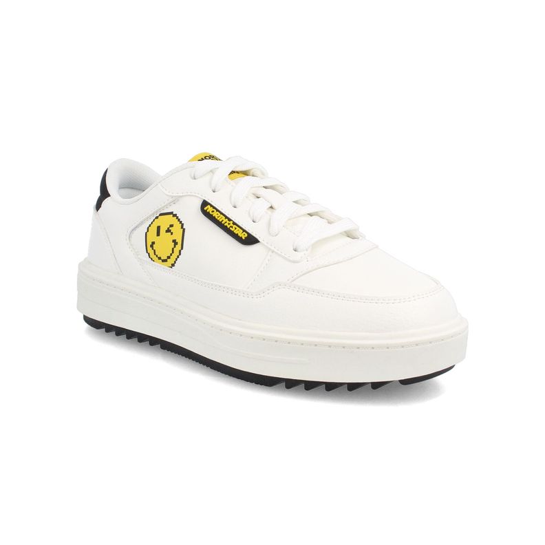 Zapatilla Mujer North Star SmileyWorld Replay Blanco-1
