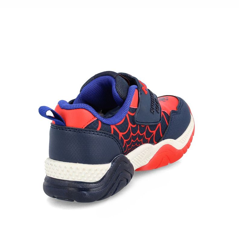 Zapatilla Niño Bubblegummers Luces Spiderman Marvel Azul-Rojo-3