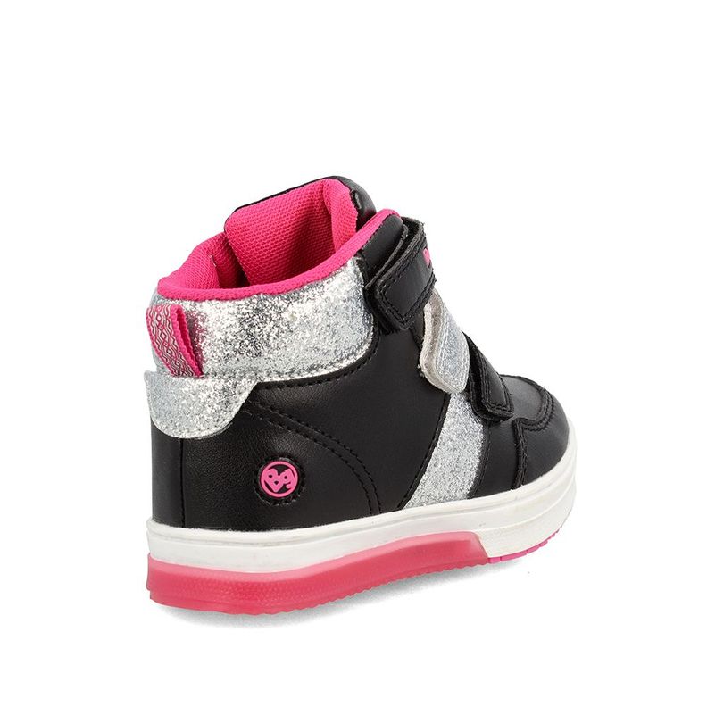 Botín Niña Luces Bubblegummers Neon Negro-3