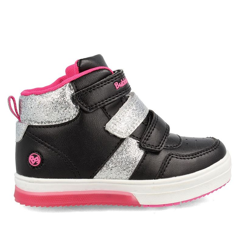 Botín Niña Luces Bubblegummers Neon Negro-4