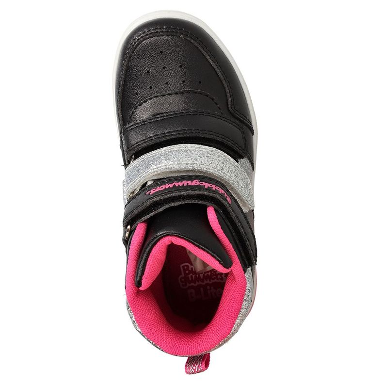 Botín Niña Luces Bubblegummers Neon Negro-5