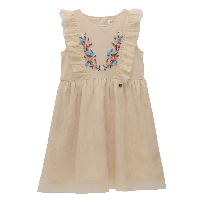Vestido Niña Bubblegummers Magnolia Beige Teens-0