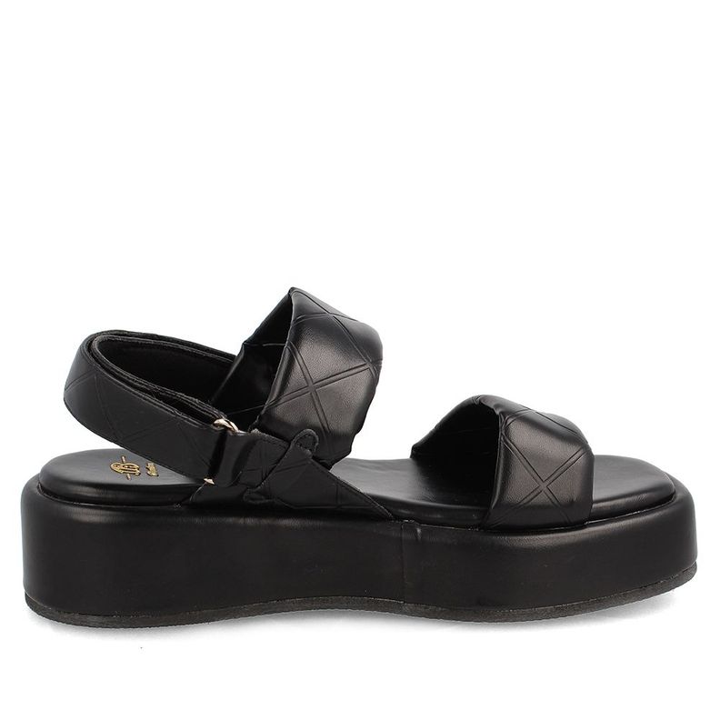 Sandalia Mujer Bata Crystal Negro Broche-4
