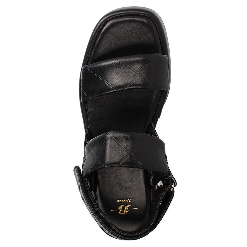 Sandalia Mujer Bata Crystal Negro Broche-5