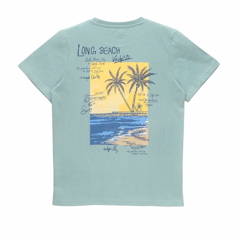 Polera Manga Corta Niño Bubblegummers Pepper Celeste Teens-0