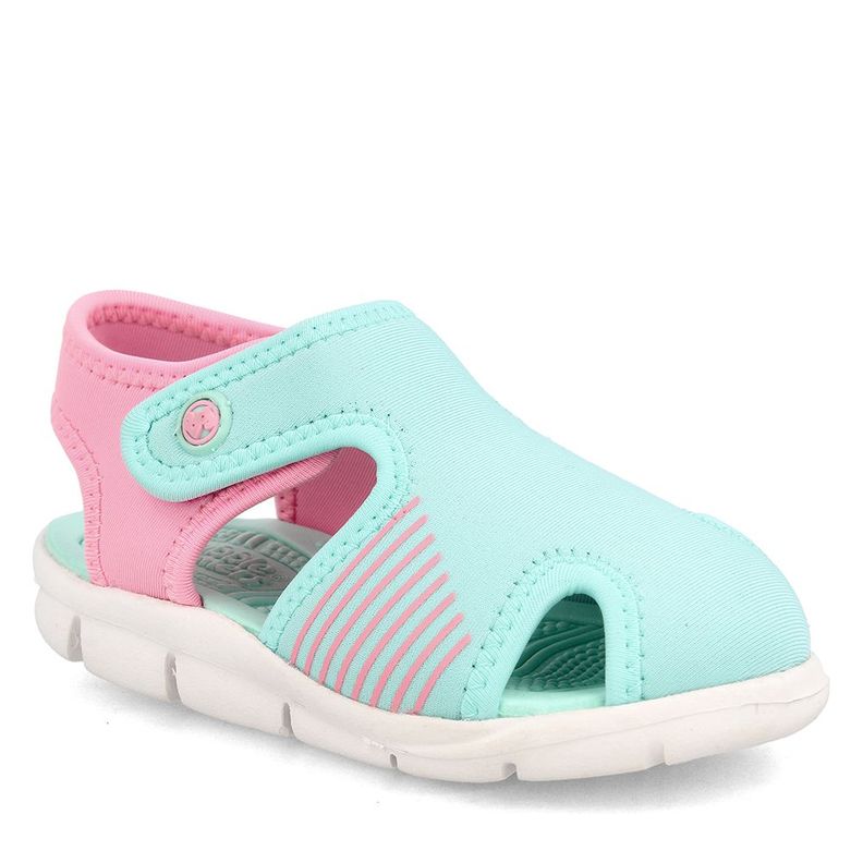 Sandalia  Niño Bubblegummers Bentley Celeste-Rosado-0