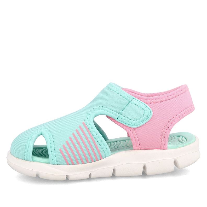 Sandalia  Niño Bubblegummers Bentley Celeste-Rosado-1