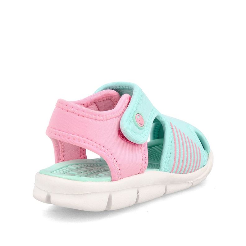 Sandalia  Niño Bubblegummers Bentley Celeste-Rosado-3