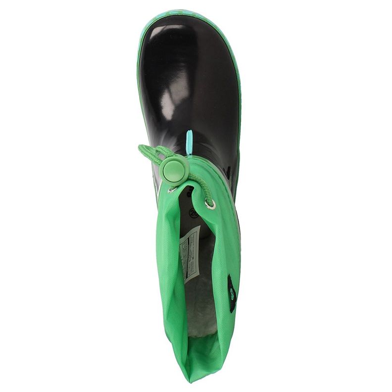 BOTA DE AGUA NIÑO BUBBLEGUMMERS DINOSAUR NEGRO - VERDE 26-29-5