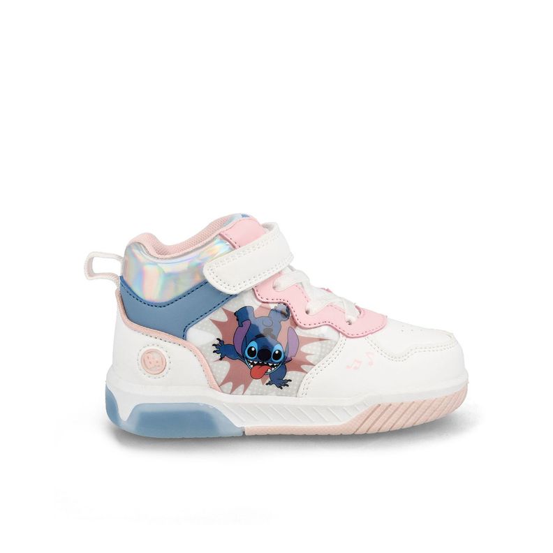 Botin Nina Bubblegummers Stitch Blanco- Azul