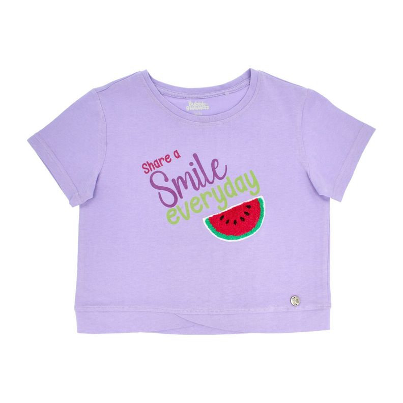 Polera Manga Corta Niña Bubblegummers Alheli Lila Teens-0