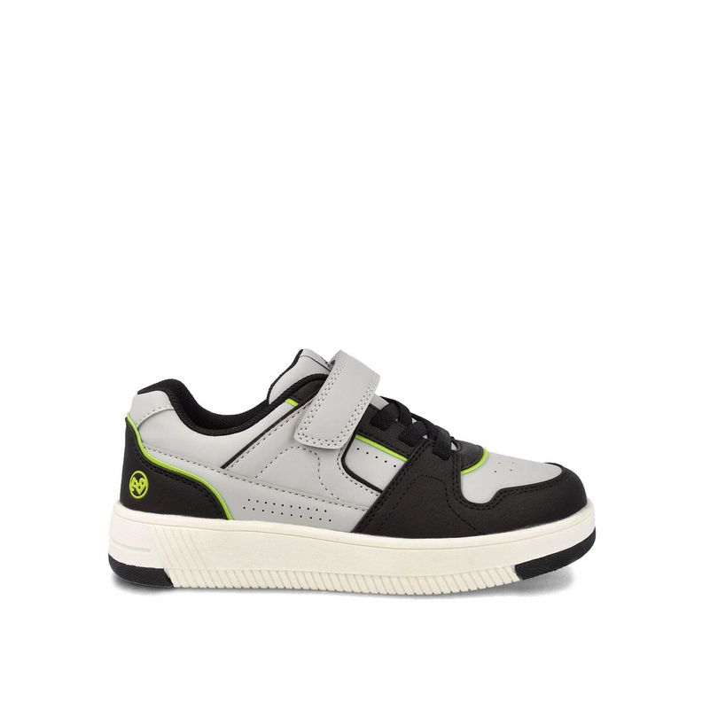 Zapatilla Nino Bubblegummers Arnie Gris Claro - Blanco