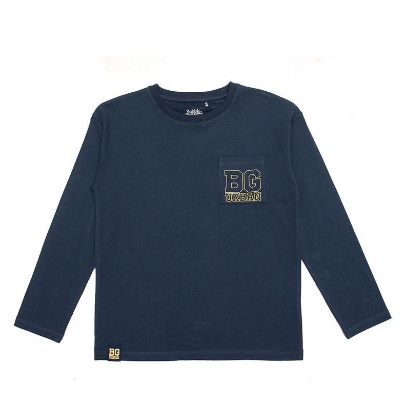 Polera Manga Larga Niño Bubblegummers Igor Azul-0