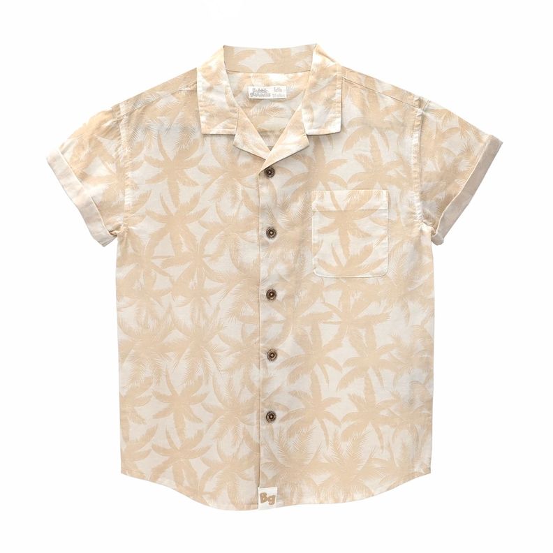 Camisa Niño Bubblegummers Palms Beige-0