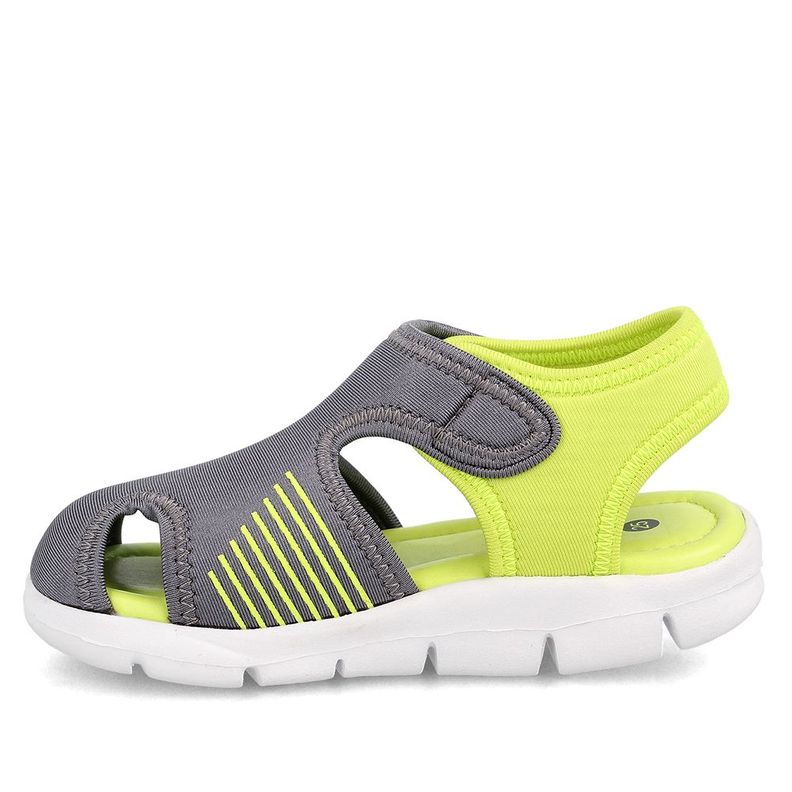 Sandalia  Niño Bubblegummers Bentley Gris-Amarillo-1