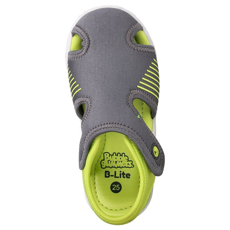 Sandalia  Niño Bubblegummers Bentley Gris-Amarillo-5
